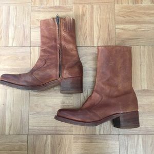 Vintage Frye Heel Calf Western Boots